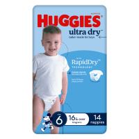 Ultra Dry Nappies For Boys Size 6 16kg+ (14pk)