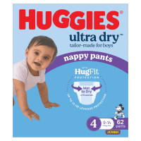 Ultra Dry Nappy Pants Toddler Boy Size 4 9-14kg (62pk)