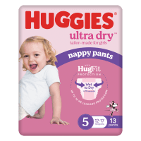 Ultra Dry Nappy Pants Walker Girl Size 5 12-17kg (13pk)