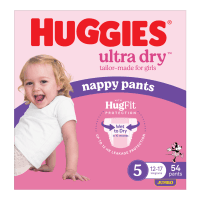 Ultra Dry Nappy Pants Walker Girl Size 5 12-17kg (54pk)