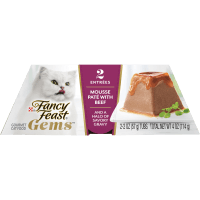Gems Mousse Paté With Beef and Halo of Savory Gravy Cat Food (2 x 57g)