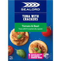 Tomato & Basil Tuna With Crackers (111g)