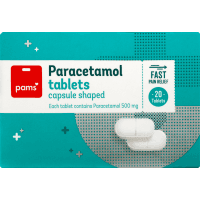 Paracetamol Capsule Shaped Tablets (20pk)