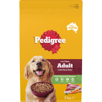 Adult 1-7 Years With Real Beef Dry Dog Food (3kg)