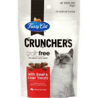 Crunchers Grainfree Beef & Liver Cat Treats (100g)