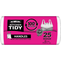 Kitchen Tidy Liners With Handles Medium 51 x 67cm 28 Litres (25pk)
