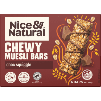 Choc Squiggle Chewy Muesli Bars (6 x 30.8g)