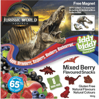 Jurassic World Mixed Berry Flavoured Snacks (8 x 20g)