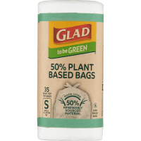 To Be Green 50% Plant Based Wavetop Small Kitchen Tidy Bags (35pk)