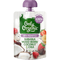 Banana Mixed Berry Coconut & Chia Kindy 1+ Years (100g)