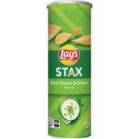 Stax Sour Cream & Onion Potato Chips (105g)