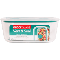 Vent & Seal Glass Oblong Container (1l)
