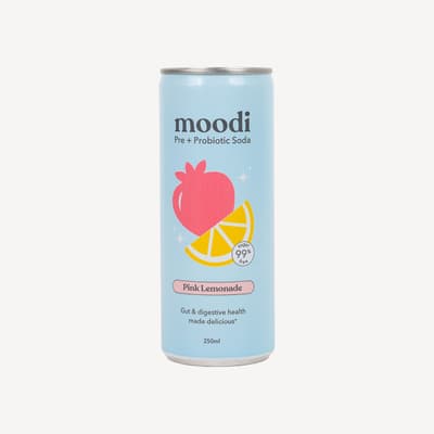 Moodi Pre + Probiotic Soda Pink Lemonade 250ml