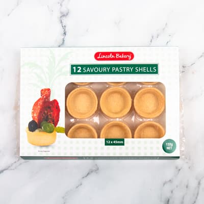 Lincoln Savoury Pastry Shells 45mm 12 Pack