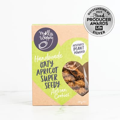 Molly Woppy Plant Based Oaty Apricot Super Seedy Artisan Cookie 185g