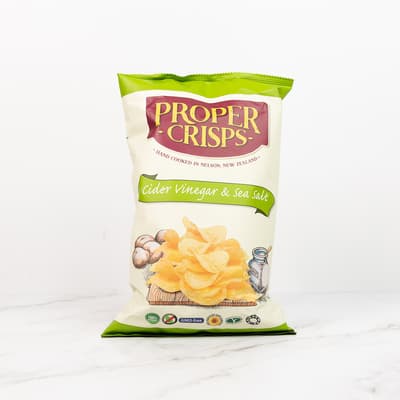 Proper Crisps Cider Vinegar And Sea Salt 140g